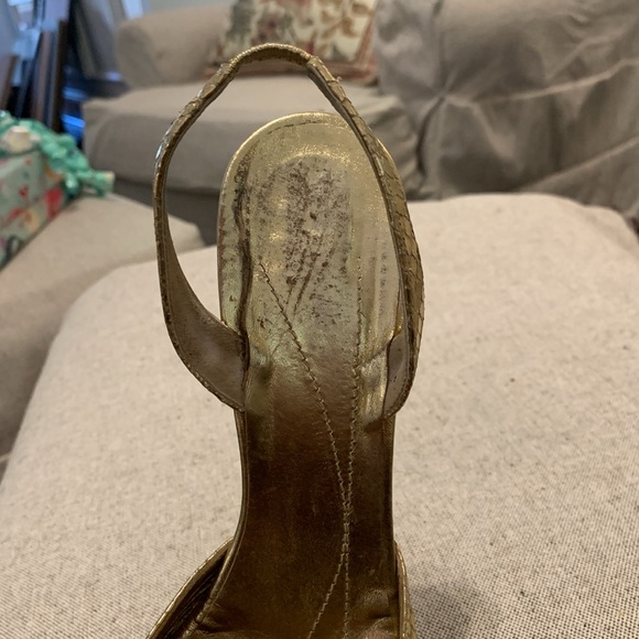 Kate Spade Gold Sling Back Heel - Picture 6 of 7